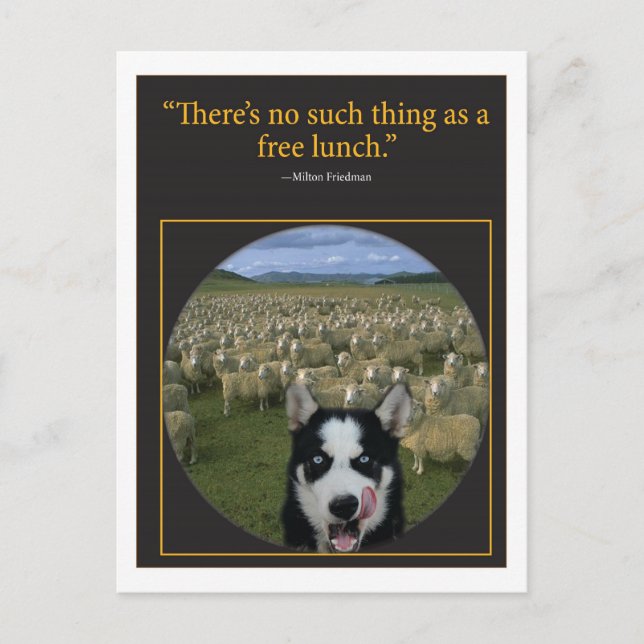 Carte Postale Déjeuner gratuit (Devant)