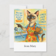 Déjeuner Lady Life Coach pour chat Cafétéria Sages