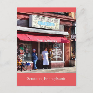 Carte Postale Déjeuner Scranton Pennsylvania Coney Island