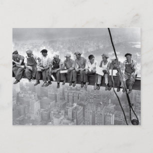 Carte Postale Déjeuner Sur Un Gratte-Ciel