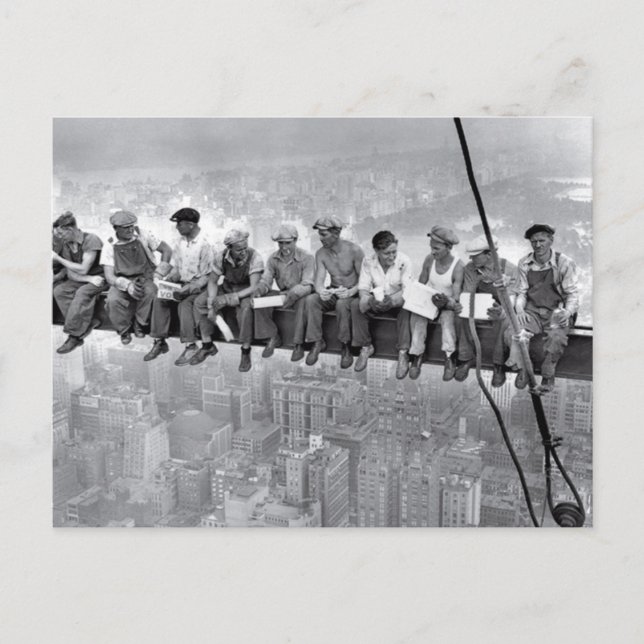 Carte Postale Déjeuner Sur Un Gratte-Ciel (Devant)