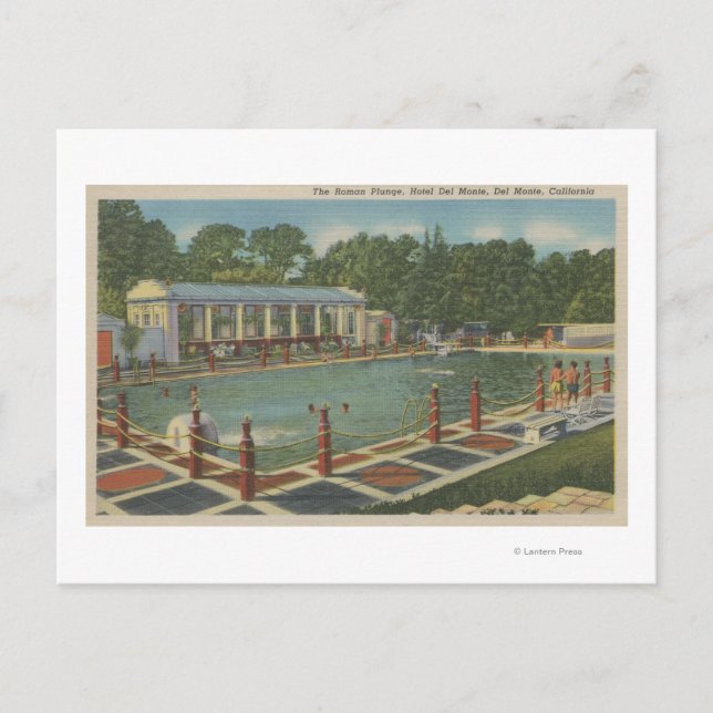 Carte Postale Del Monte, CA - Le Plunge Romain à l'Hôtel (Devant)