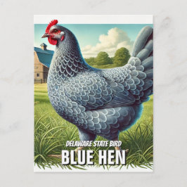 Carte Postale Delaware State Bird Blue Hen