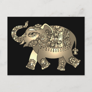 carte postale d'éléphant
