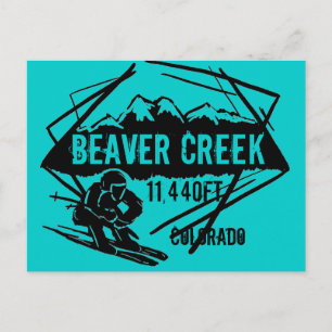 Carte postale d'élévation de ski de Beaver Creek C
