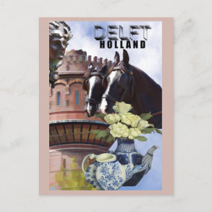 Carte Postale Delft Pays-Bas Holland Poterie Travel