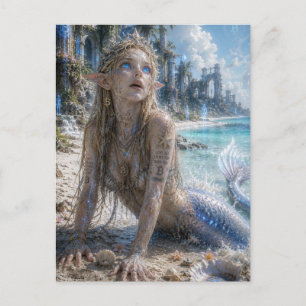 Carte Postale Délice / Sirène / Plages Blanches