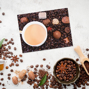 Carte Postale Délicieux Café Et Chocolat