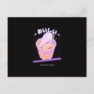 Carte Postale Délicieux nouilles J'Aime Instant Ramen