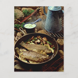 Carte Postale Délicieux poisson frit