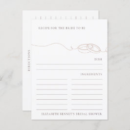 Carte Postale Demande de recette de douche nuptiale de bagues de