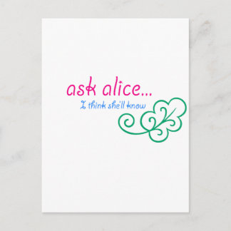 Carte Postale Demander à Alice