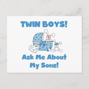 Carte Postale Demander à propos de My Twin Sons Tshirts et cadea