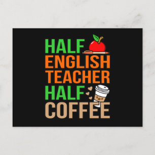 Carte Postale Demi-anglais enseignant demi-café langue étudiante