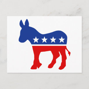 Carte postale Democrat Donkey