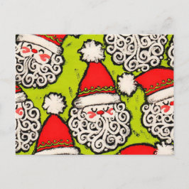 Carte postale démodée de Père Noël |