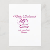 Demoiselle d'honneur de camp rose ajouter nom date