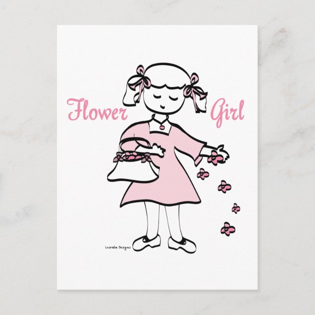 Carte Postale Demoiselle d'honneur Fleuriste (Devant)