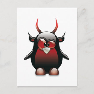 Carte Postale Demon Tux (Linux Tux)