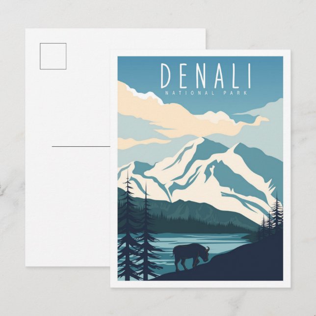 Carte Postale Denali National Park Alaska USA Travel (Devant / Derrière)