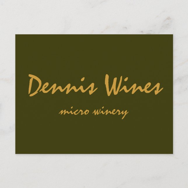 Carte Postale Dennis Wines (Devant)