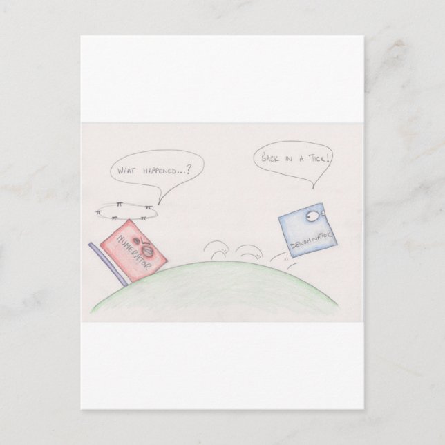 Carte Postale Dénominateur Numérateur Vs (Devant)