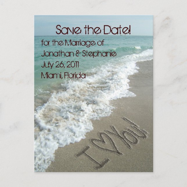 Carte postale d'enregistrement de date de mariage  (Devant)