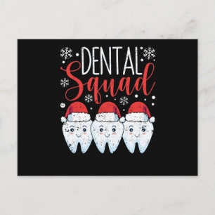 Carte Postale Dental Squad Teeth Dentist Merry Christmas