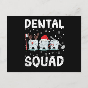 Carte Postale Dental Squad Teeth Dentist Merry Christmas