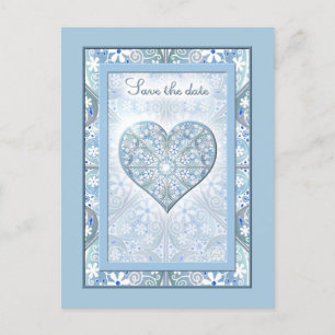 Carte Postale Dentelle en céramique bleu clair