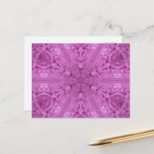 Carte Postale Dentelle féminine rose Kaleidoscope Flocon de neig