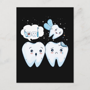 Carte Postale Dentist Happy Teeth Cute Fairy Dental Assistant