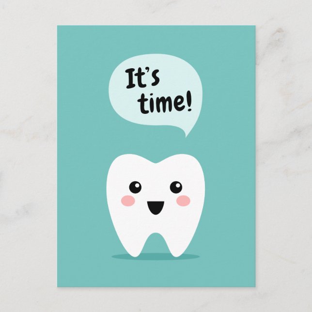 Carte Postale Dentist rendez-vous rappel kawaii dent (Devant)