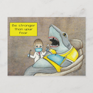 Carte Postale Dentiste De Requin, Soyez Plus Fort Que Votre Cart
