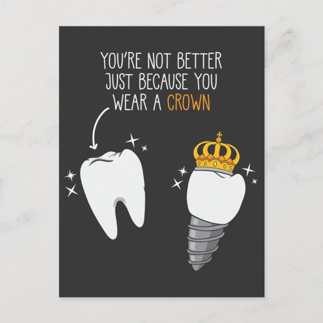 Carte Postale Dentistesse de la couronne Docteur en hygiène dent (Devant)