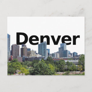 Carte Postale Denver Skyline avec Denver dans le ciel