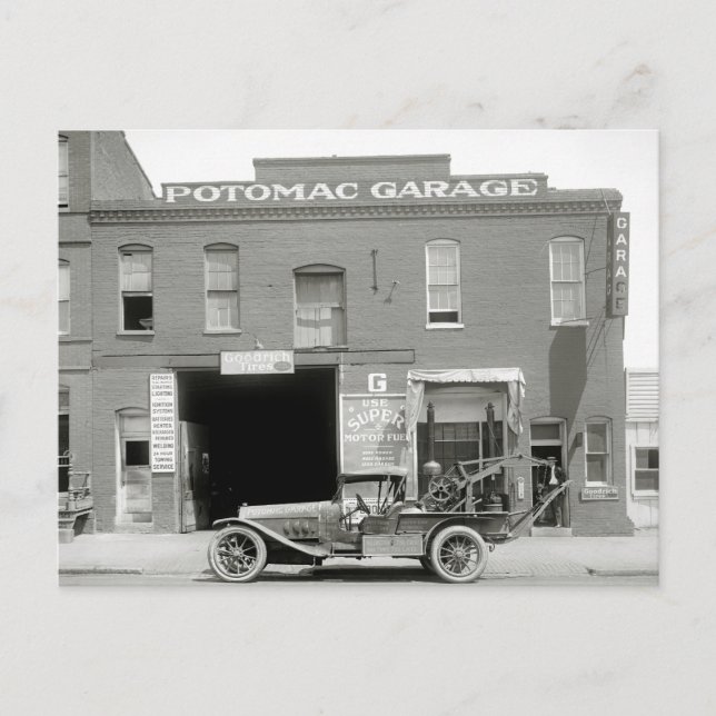 Carte Postale Dépanneuse Antique, années 1920 (Devant)