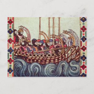 Carte Postale Départ d'un bateau pour les Croisades,