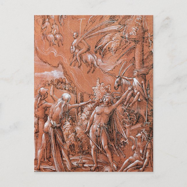 Carte Postale Départ pour le Sabbat, 1506 (Devant)