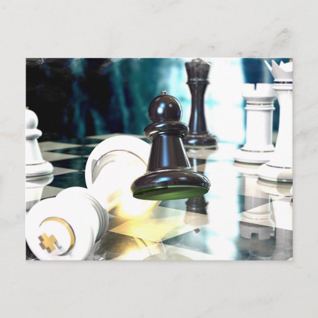 Carte postale Déplacement des échecs (Devant)