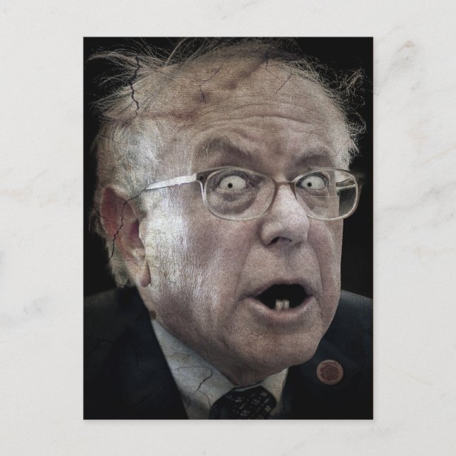 Carte postale déplaisant Bernie Sanders Face (Devant)