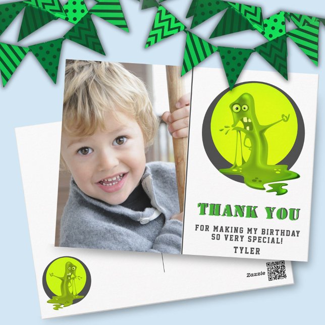 Carte Postale Déplaisant Monster Slime Anniversaire Photo Merci (Créateur téléchargé)