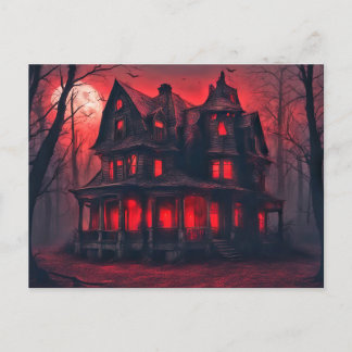Carte Postale Déplaisant Old Mansion Joyeux Halloween