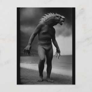 Carte postale déplaisant Strand Beast Monster Hall