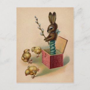 Carte postale Déplaisante vintage de Pâques