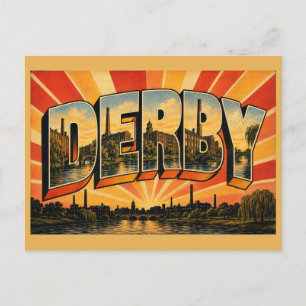 Carte Postale Derby Angleterre Rivière Derwent Patrimoine Indust