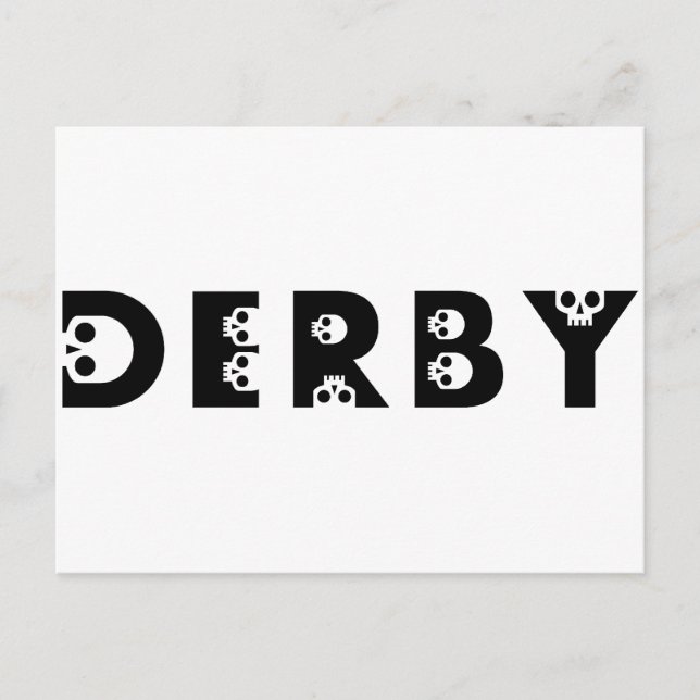 Carte Postale derby : skullphabet (Devant)