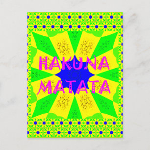 Carte Postale Dernier Hakuna Matata magnifique design Extraordin