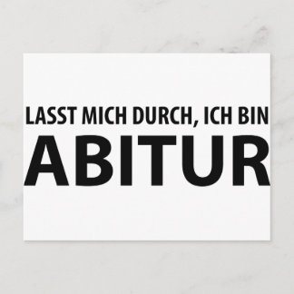 Carte Postale dernier mich durch, ich bin abitur