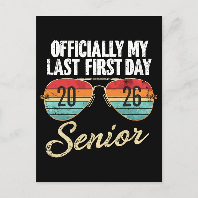Carte Postale Dernier Premier Jour Senior 2026 (Devant)